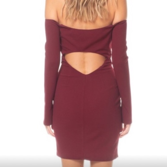 Katie May Imma Boss Mini Dress in Bordeaux - Picture 2 of 9